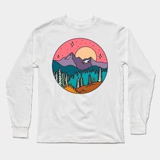 Mountain Forest Sky Long Sleeve T-Shirt